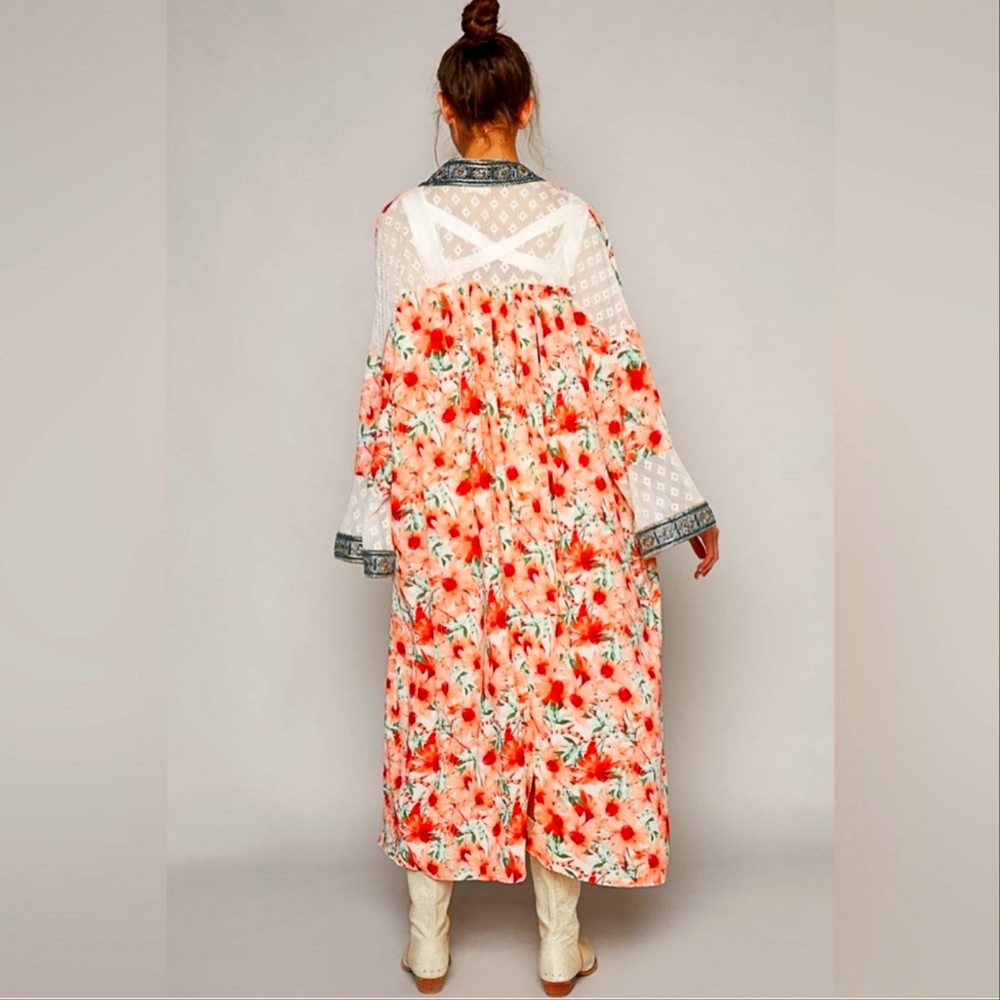 POL Lace Back Kimono